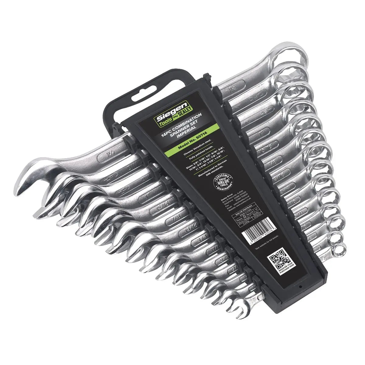 Siegen by Sealey Combination Spanner Set 14pc Imperial 
