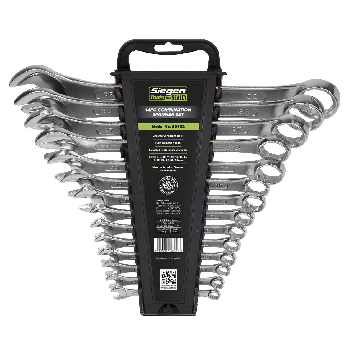 Siegen by Sealey Combination Spanner Set 14pc Metric 