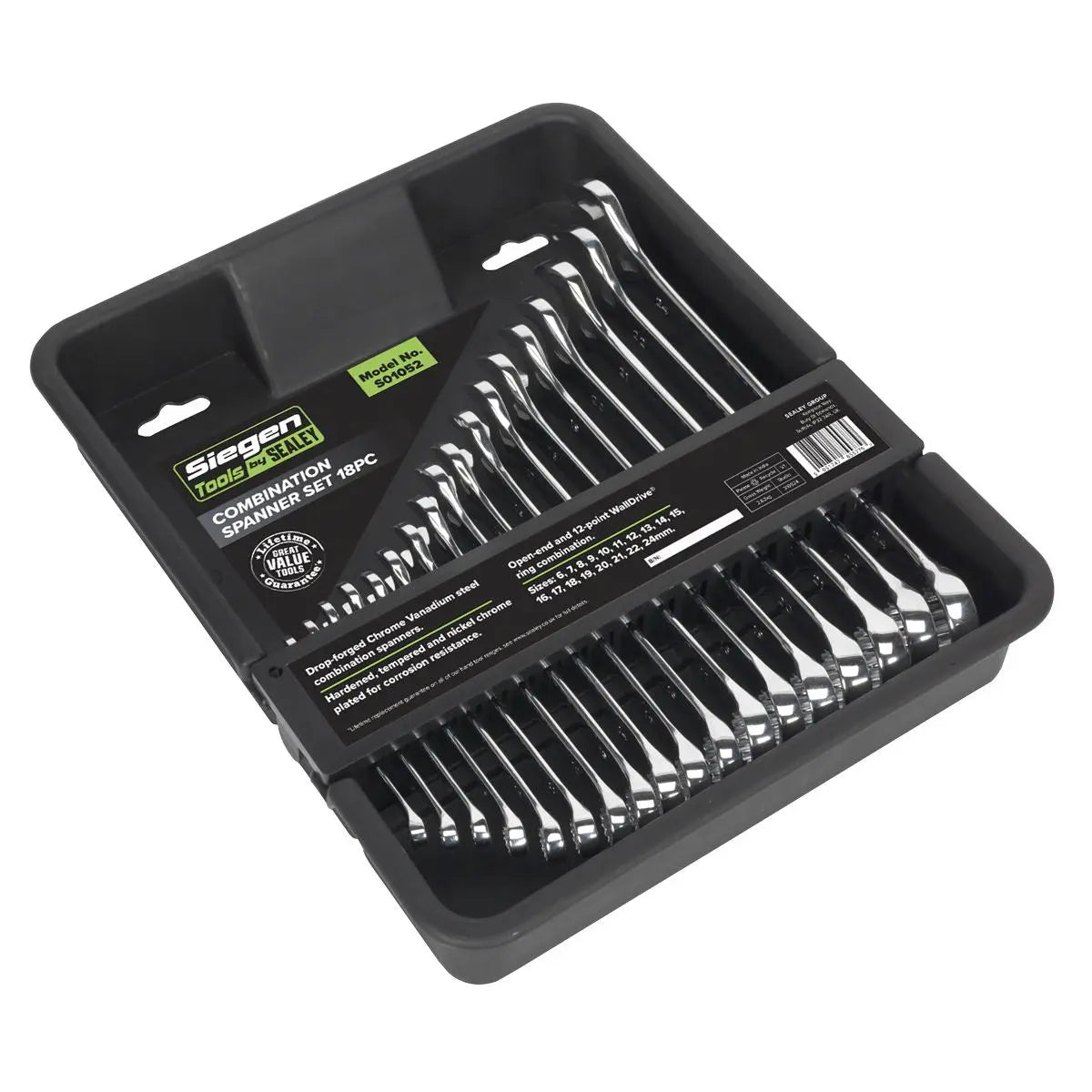 Siegen by Sealey Combination Spanner Set 18pc 