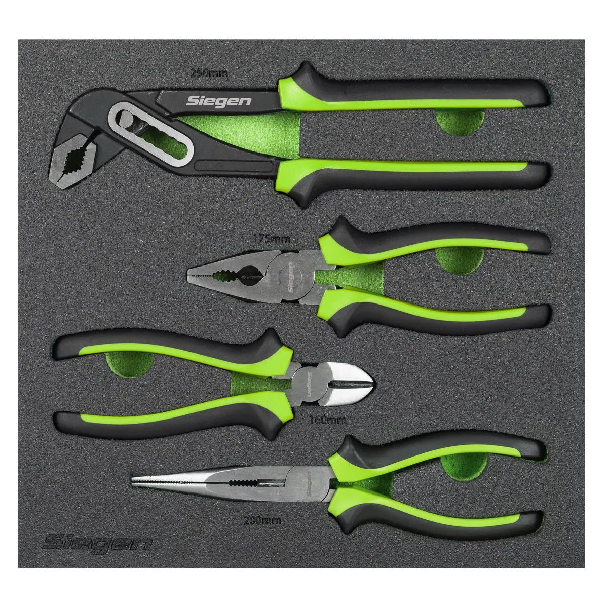 Siegen by Sealey Comfort Grip Pliers Set 4pc  White Rose Tools