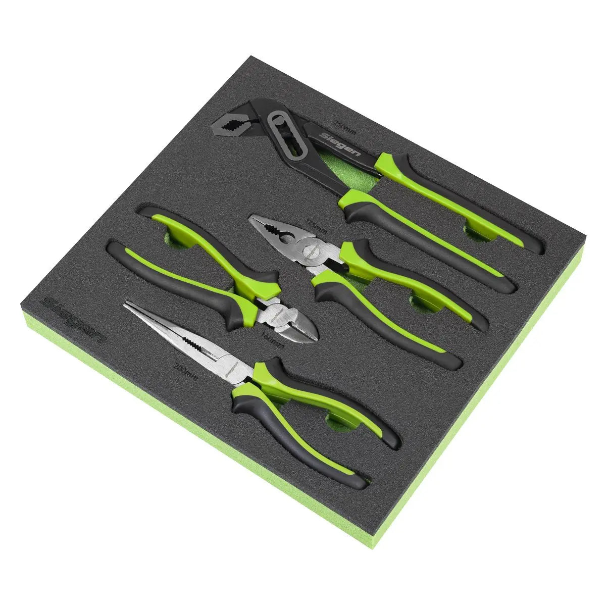 Siegen by Sealey Comfort Grip Pliers Set 4pc  White Rose Tools