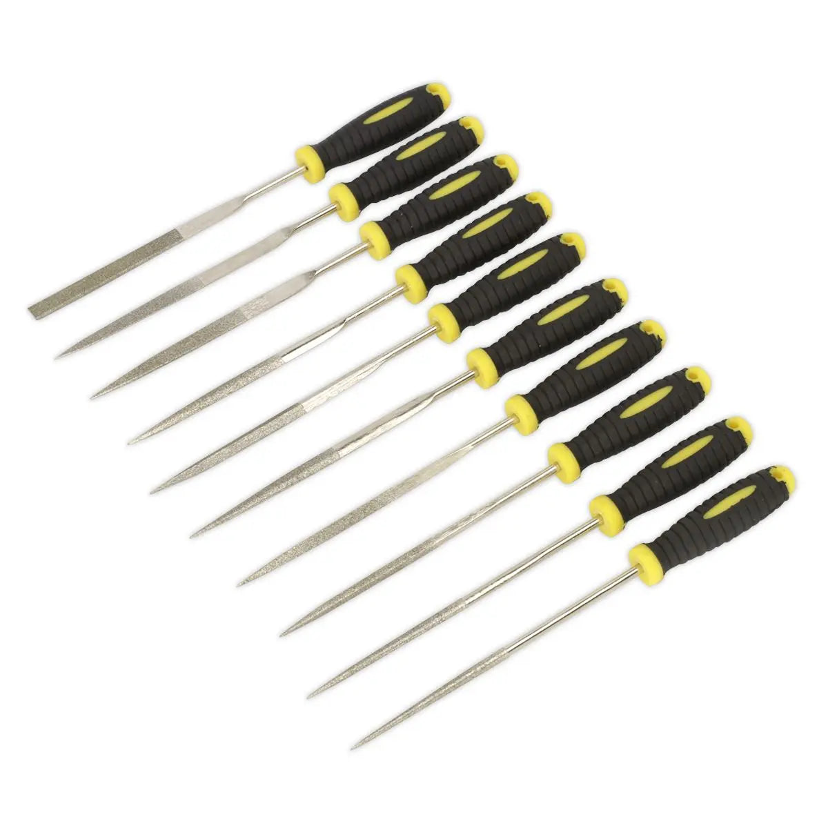 Siegen by Sealey Diamond Needle File Set 10pc 100mm 