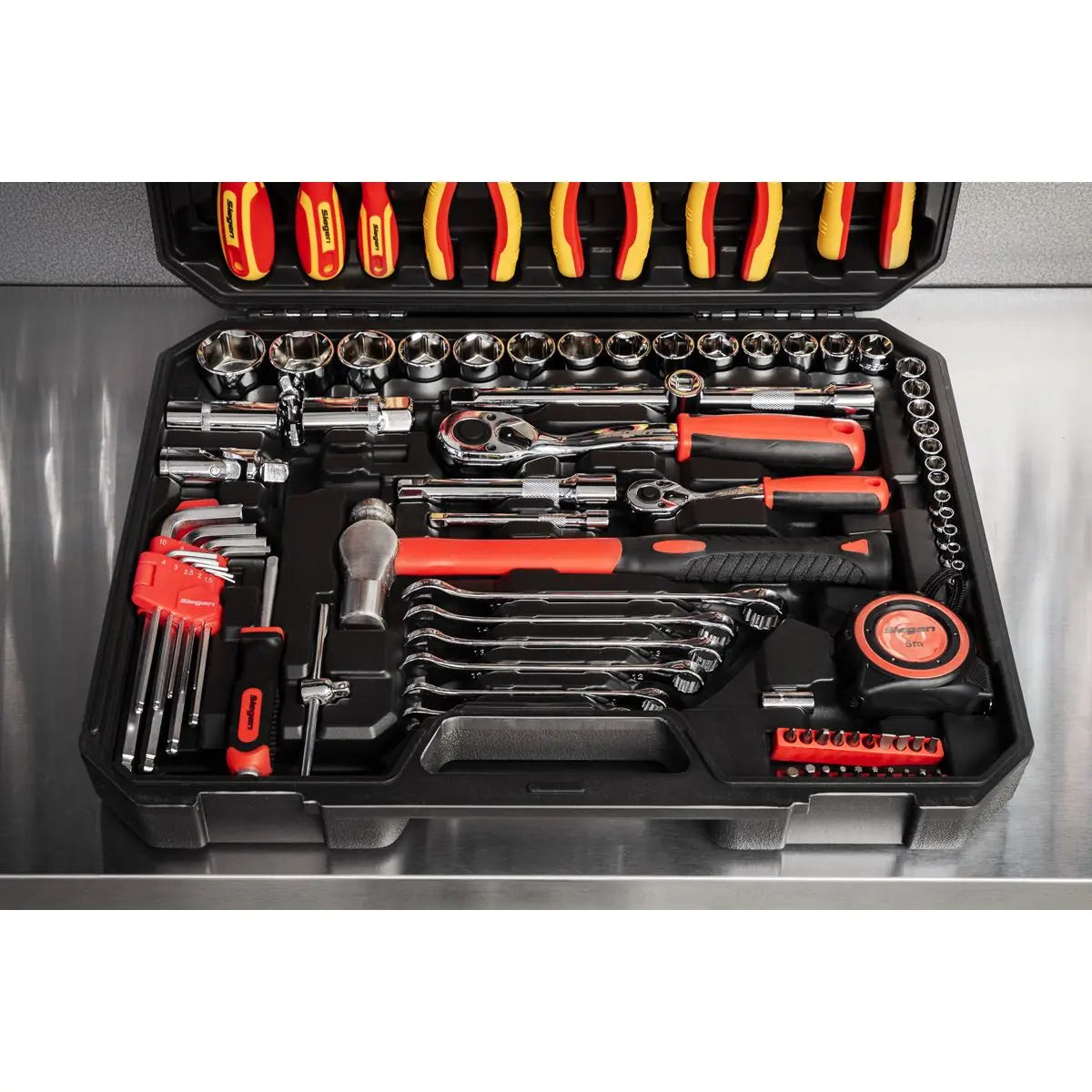 Siegen by Sealey Electrician's Tool Kit 90 Piece VDE Approved Pliers and Screwdrivers 