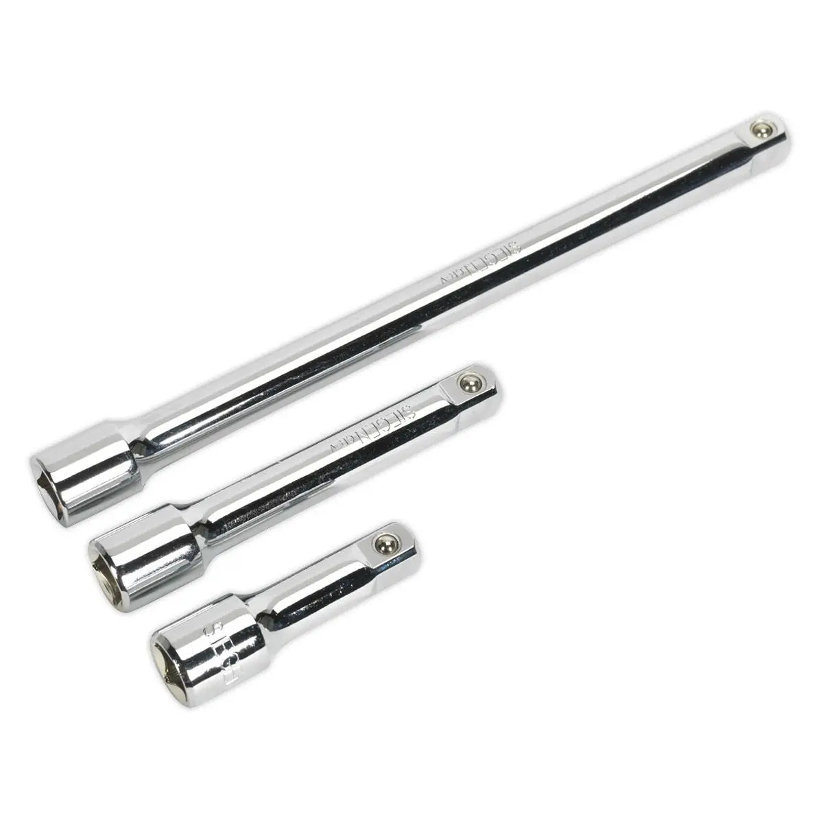 Siegen by Sealey Extension Bar Set 3pc 1/2"Sq Drive 