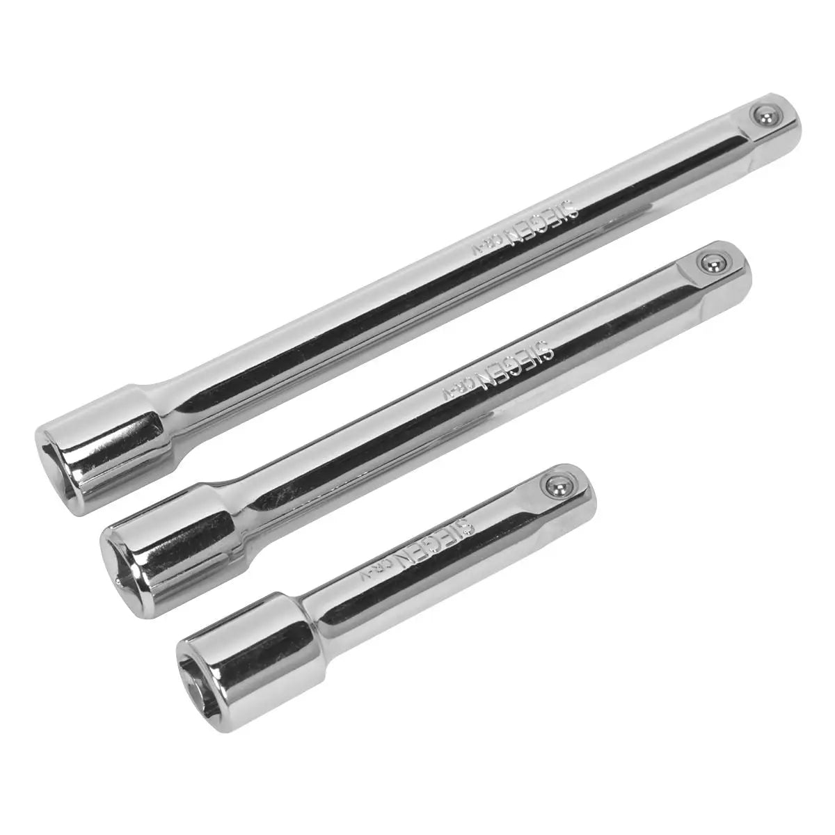 Siegen by Sealey Extension Bar Set 3pc 3/8"Sq Drive 