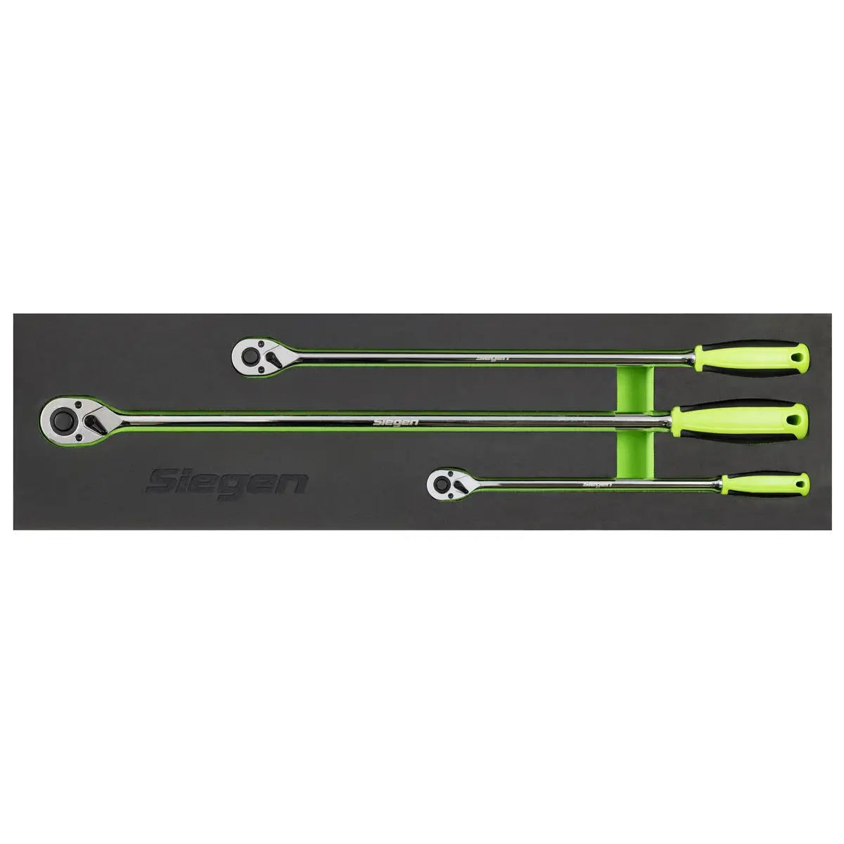 Siegen by Sealey Extra-Long Ratchet Wrench Set 3pc  White Rose Tools