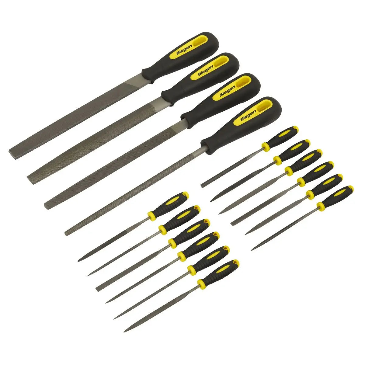 Siegen by Sealey File Set 16pc Engineer's & Needle 