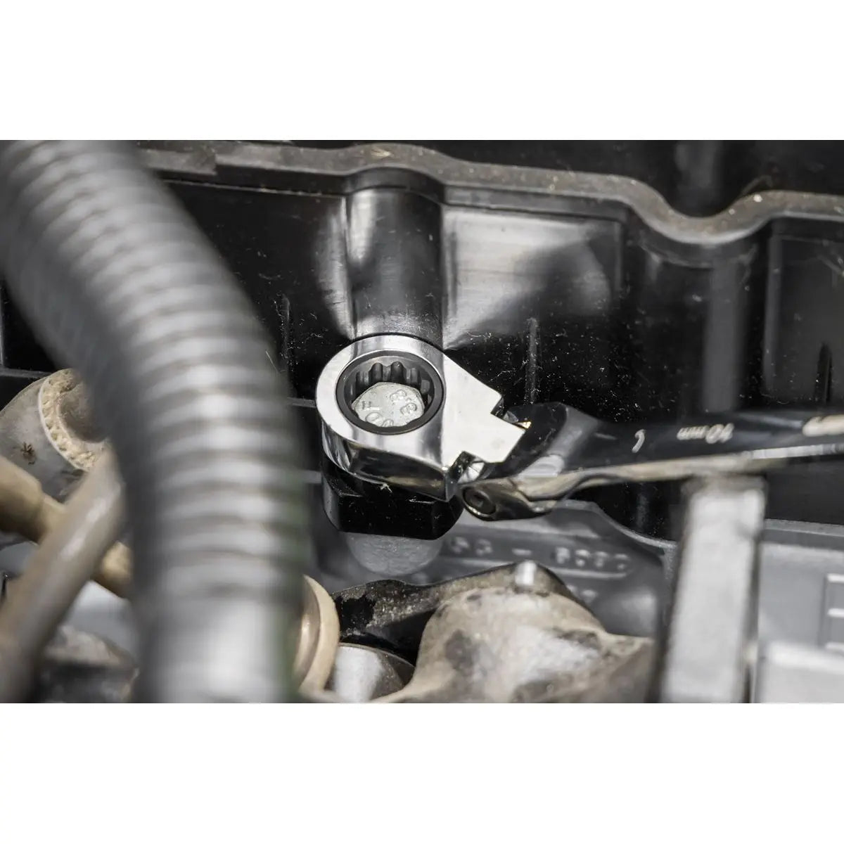 Siegen by Sealey Flexi-Head Combination Ratchet Spanner Set 15pc  White Rose Tools