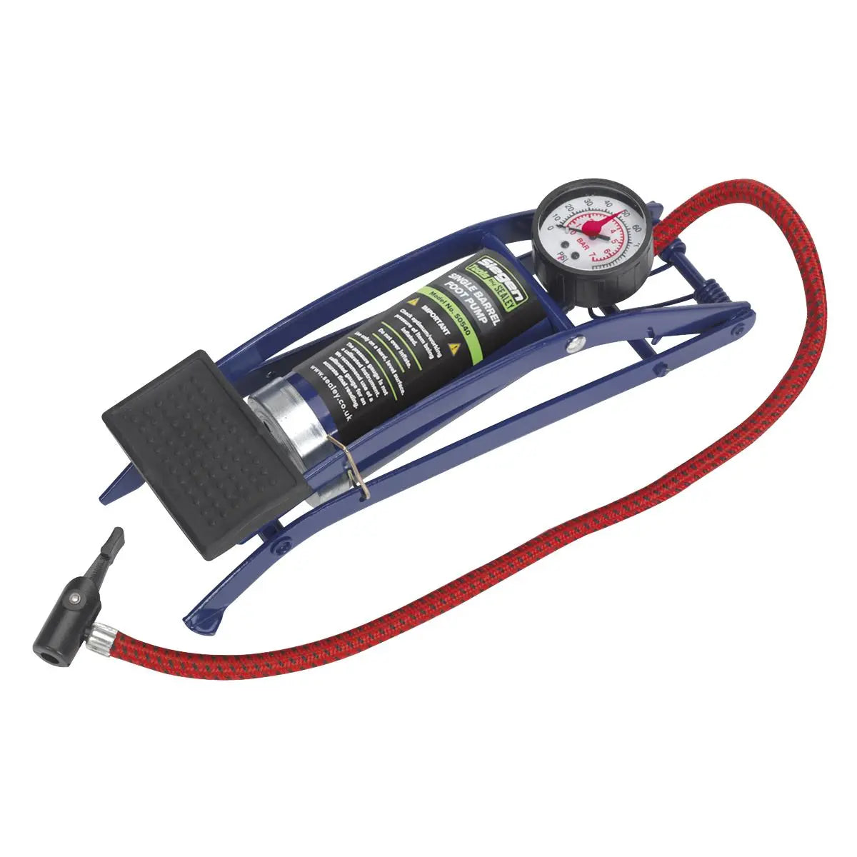 Siegen by Sealey Foot Pump Single Barrel 