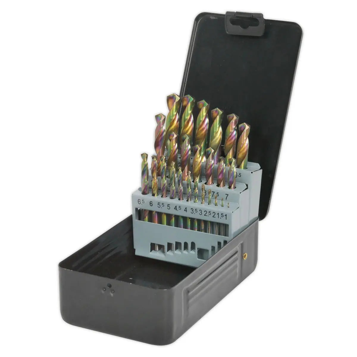 Siegen by Sealey HSS Drill Bit Set 25pc Edge Ground - Metric DIN 338 