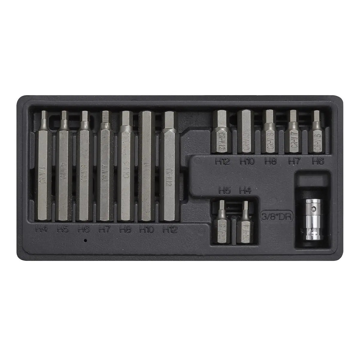 Siegen by Sealey Hex Bit & Holder Set 15pc - Metric 