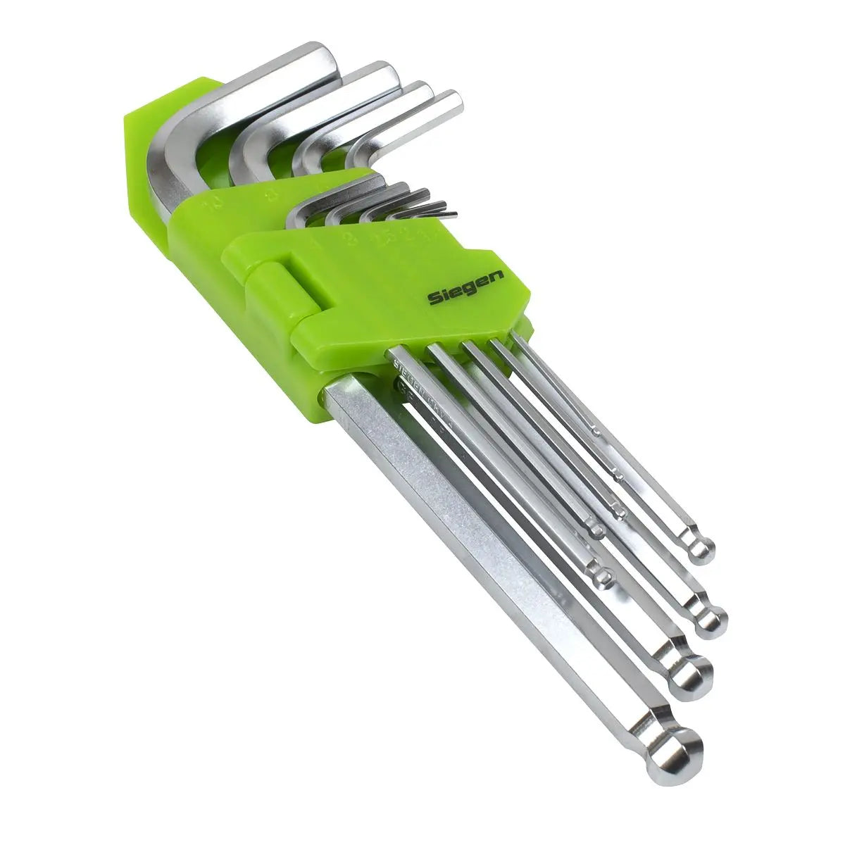 Siegen by Sealey Hex Key Set Ball-End Long 9pc - Metric  White Rose Tools