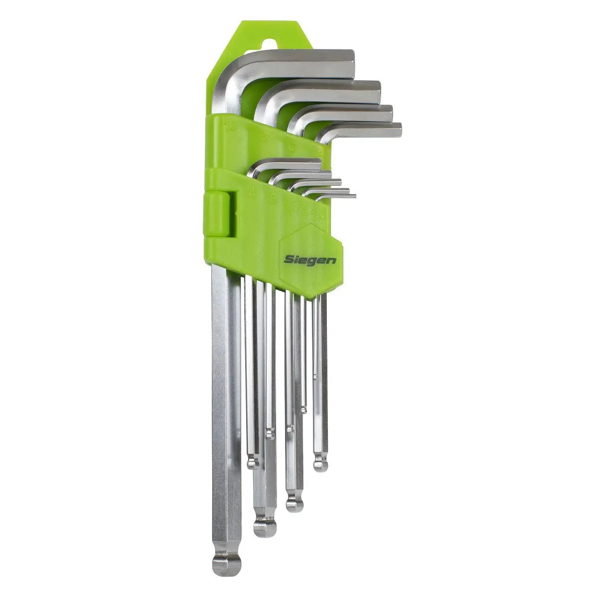 Siegen by Sealey Hex Key Set Ball-End Long 9pc - Metric  White Rose Tools