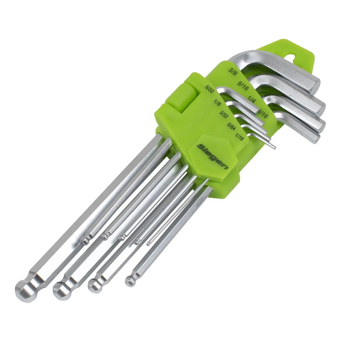 Siegen by Sealey Hex Key Set Long Ball-End 9pc - Imperial  White Rose Tools