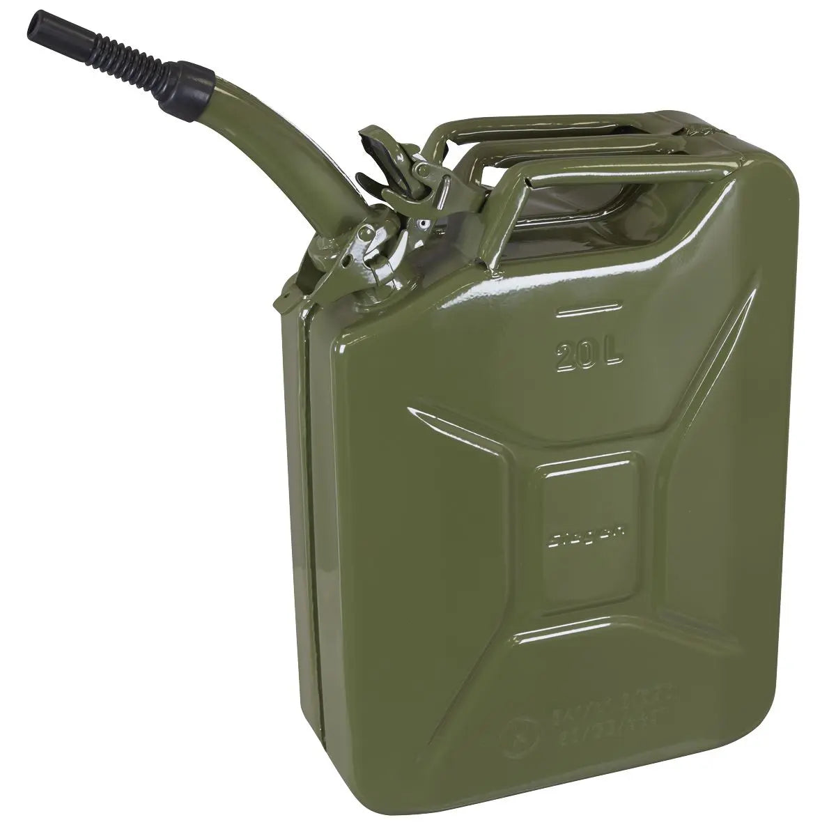 Siegen by Sealey Jerry Can - Green 20L  White Rose Tools