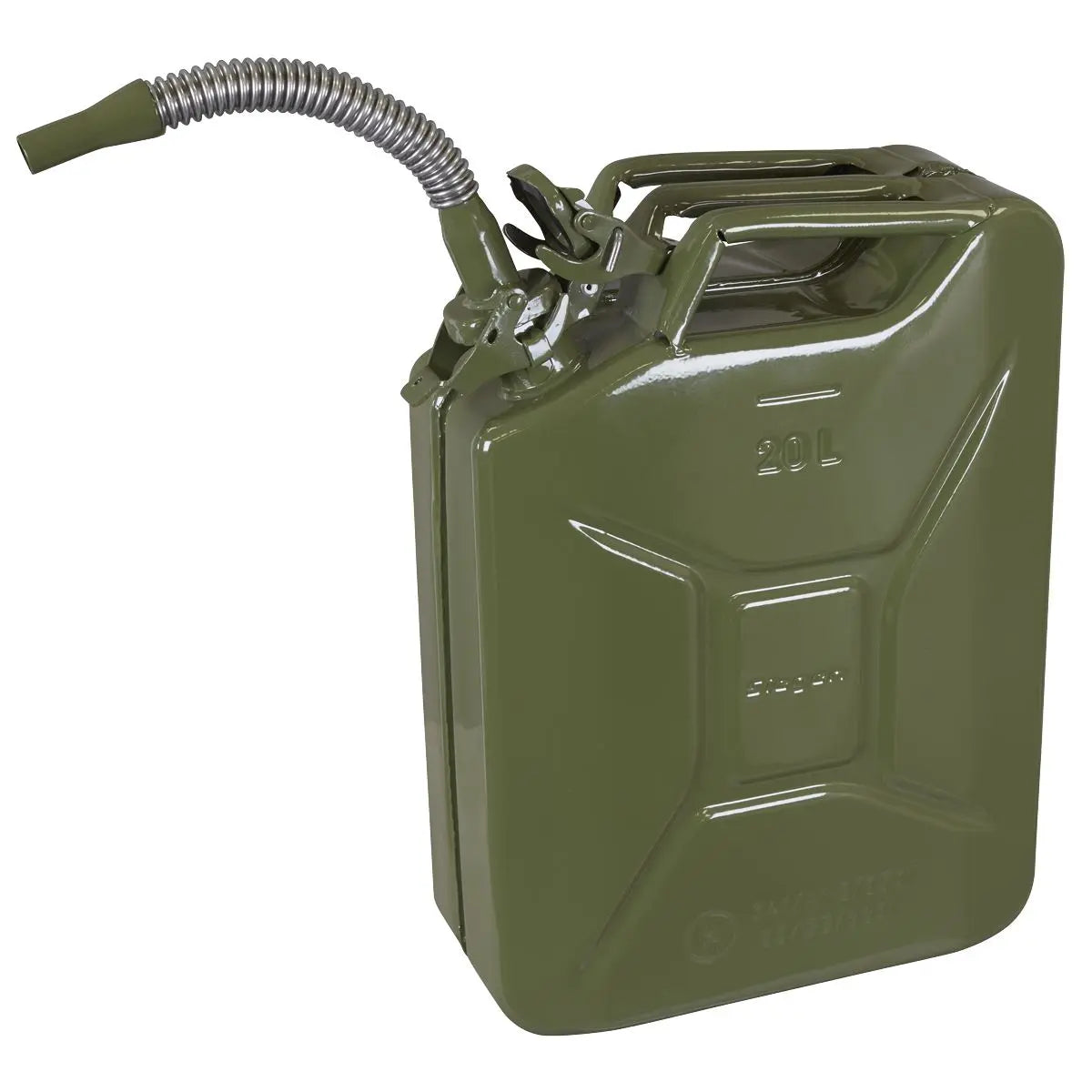 Siegen by Sealey Jerry Can - Green 20L  White Rose Tools