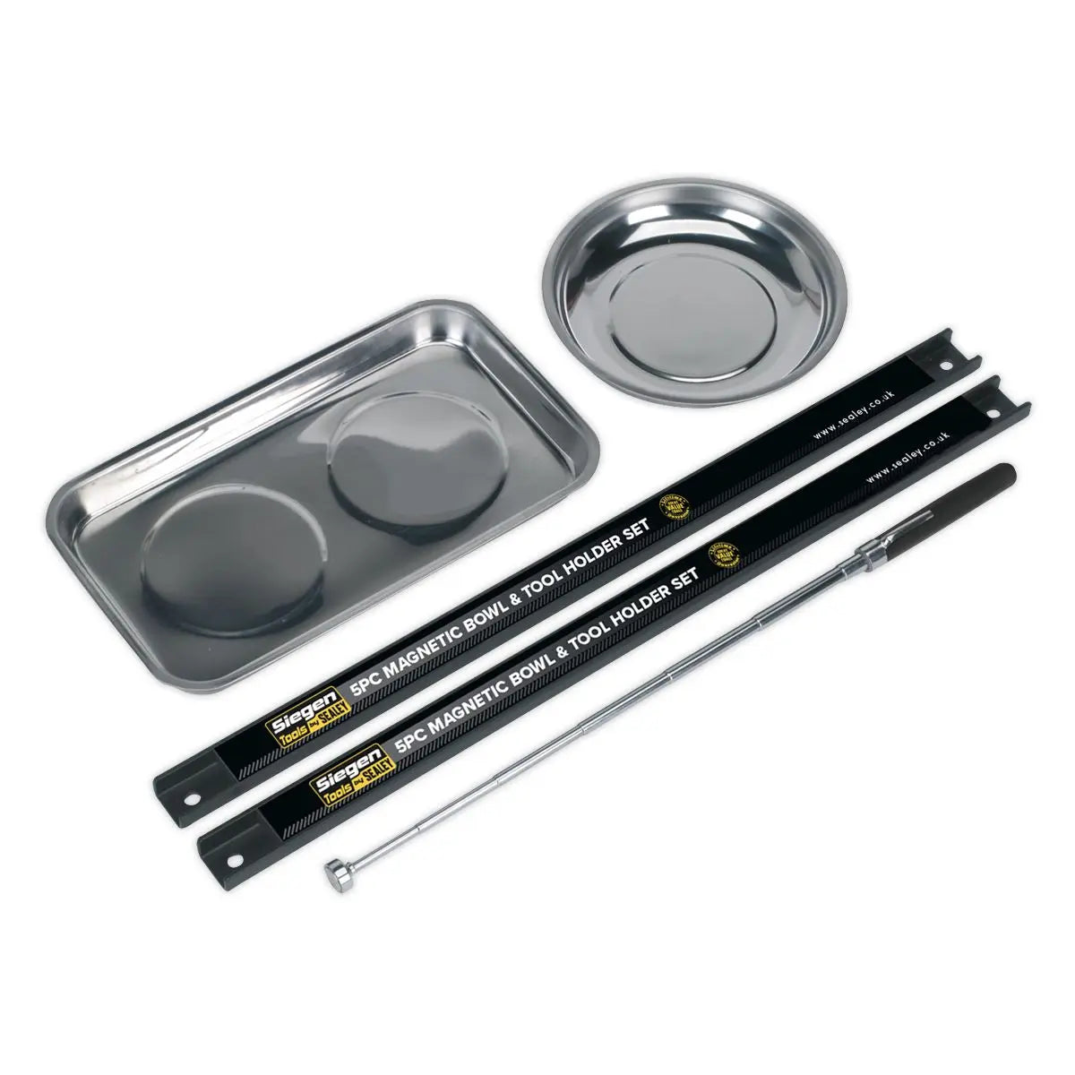 Siegen by Sealey Magnetic Bowl & Tool Holder Set 5pc 
