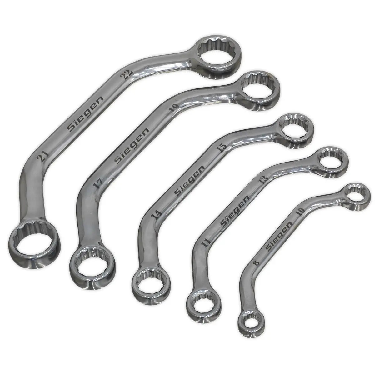 Siegen by Sealey Obstruction Spanner Set 5pc Metric 