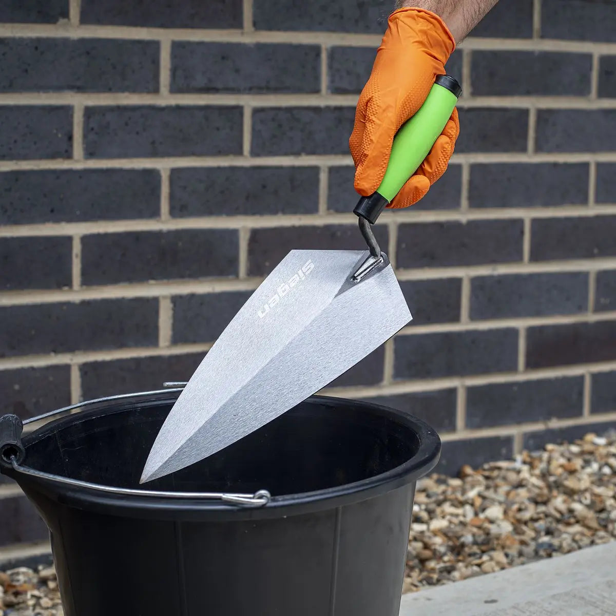 Siegen by Sealey Philadelphia Pattern Brick Trowel with Soft Grip Handle 280mm  White Rose Tools