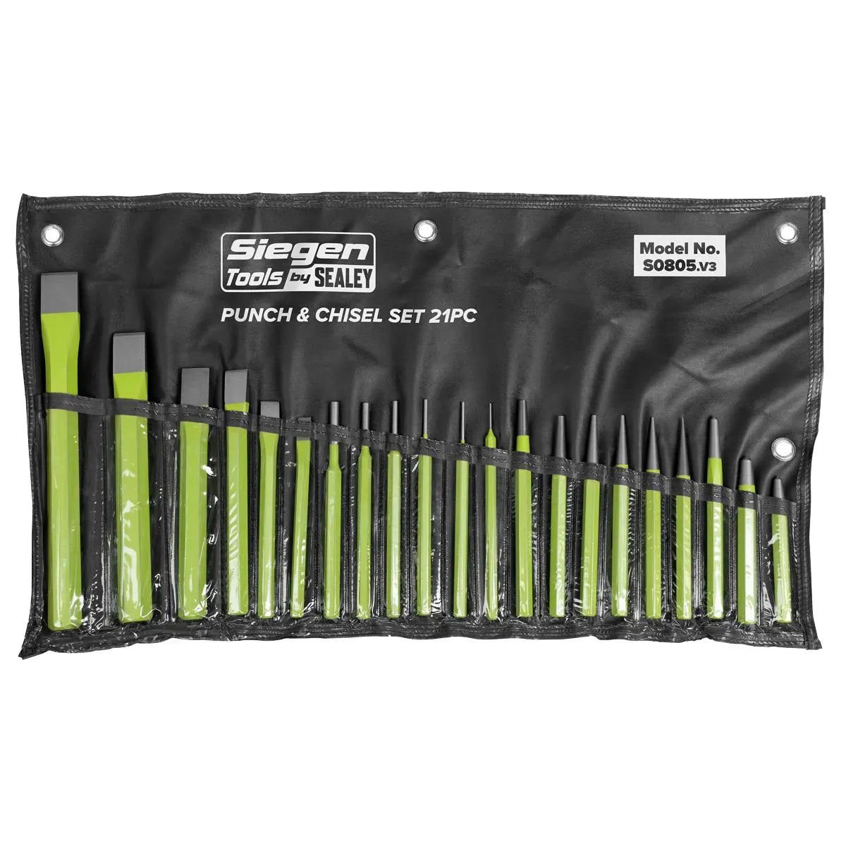 Siegen by Sealey Punch & Chisel Set 21pc  White Rose Tools