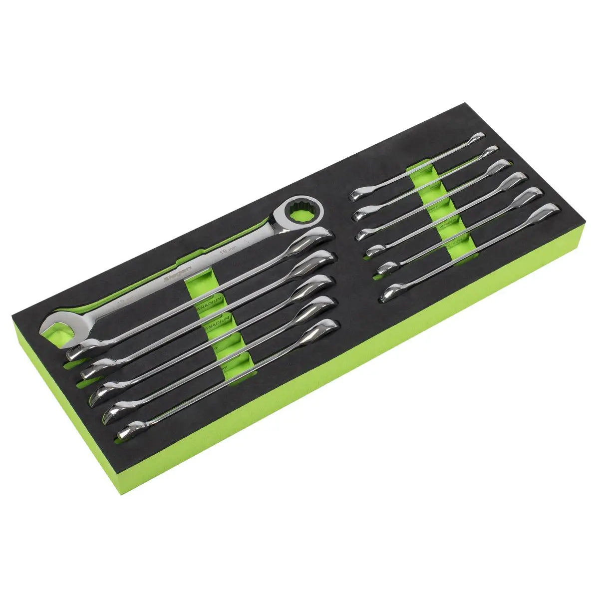 Siegen by Sealey Ratchet Combination Spanner Set 12pc Metric 
