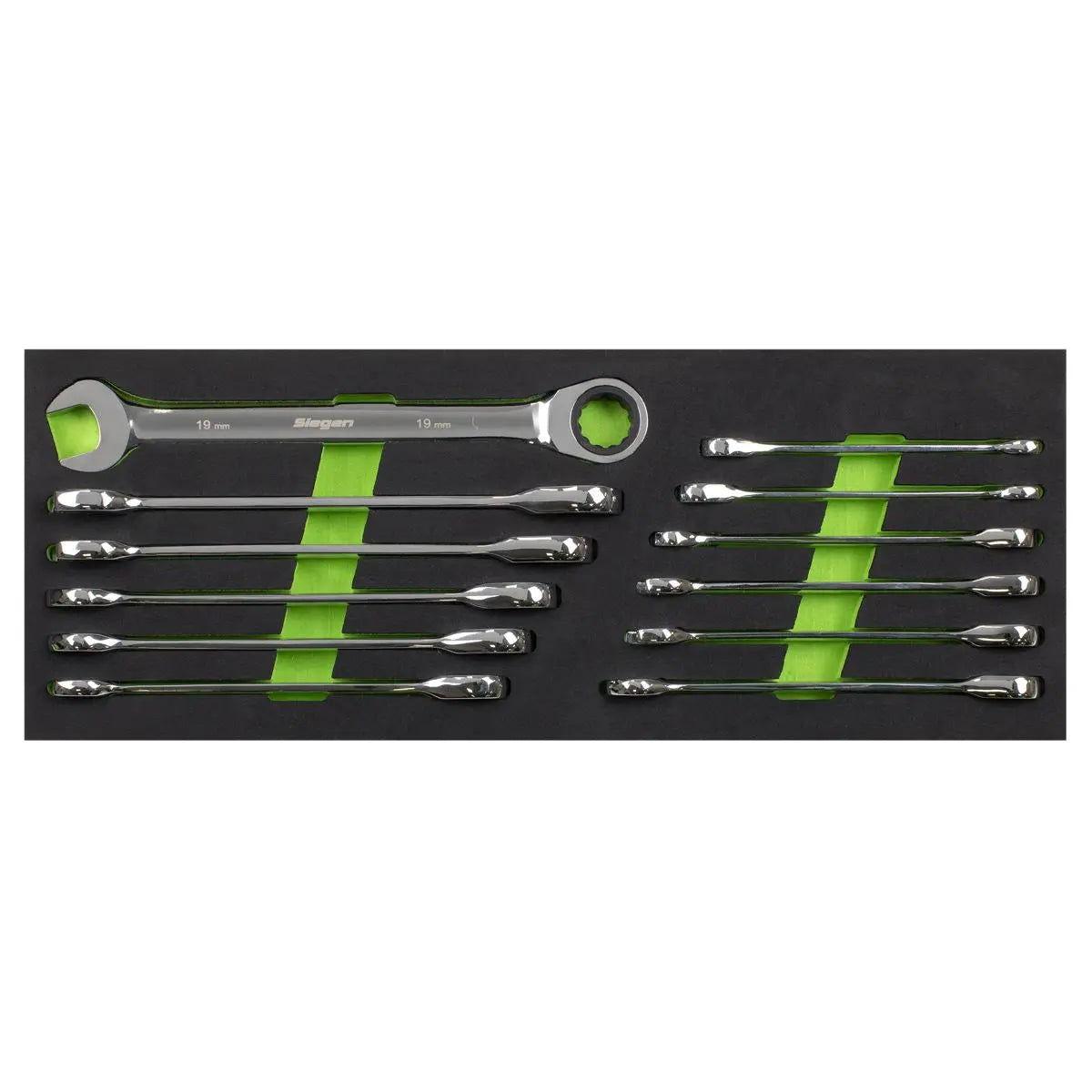 Siegen by Sealey Ratchet Combination Spanner Set 12pc Metric 
