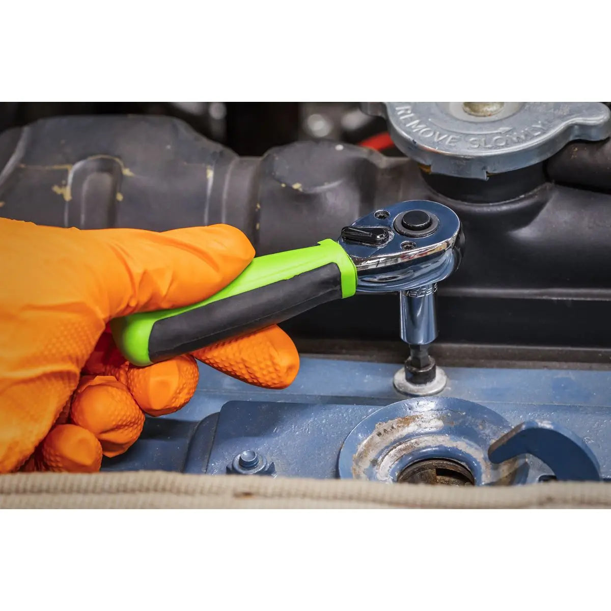 Siegen by Sealey Ratchet Wrench 1/4"Sq Drive Stubby – Flip Reverse  White Rose Tools