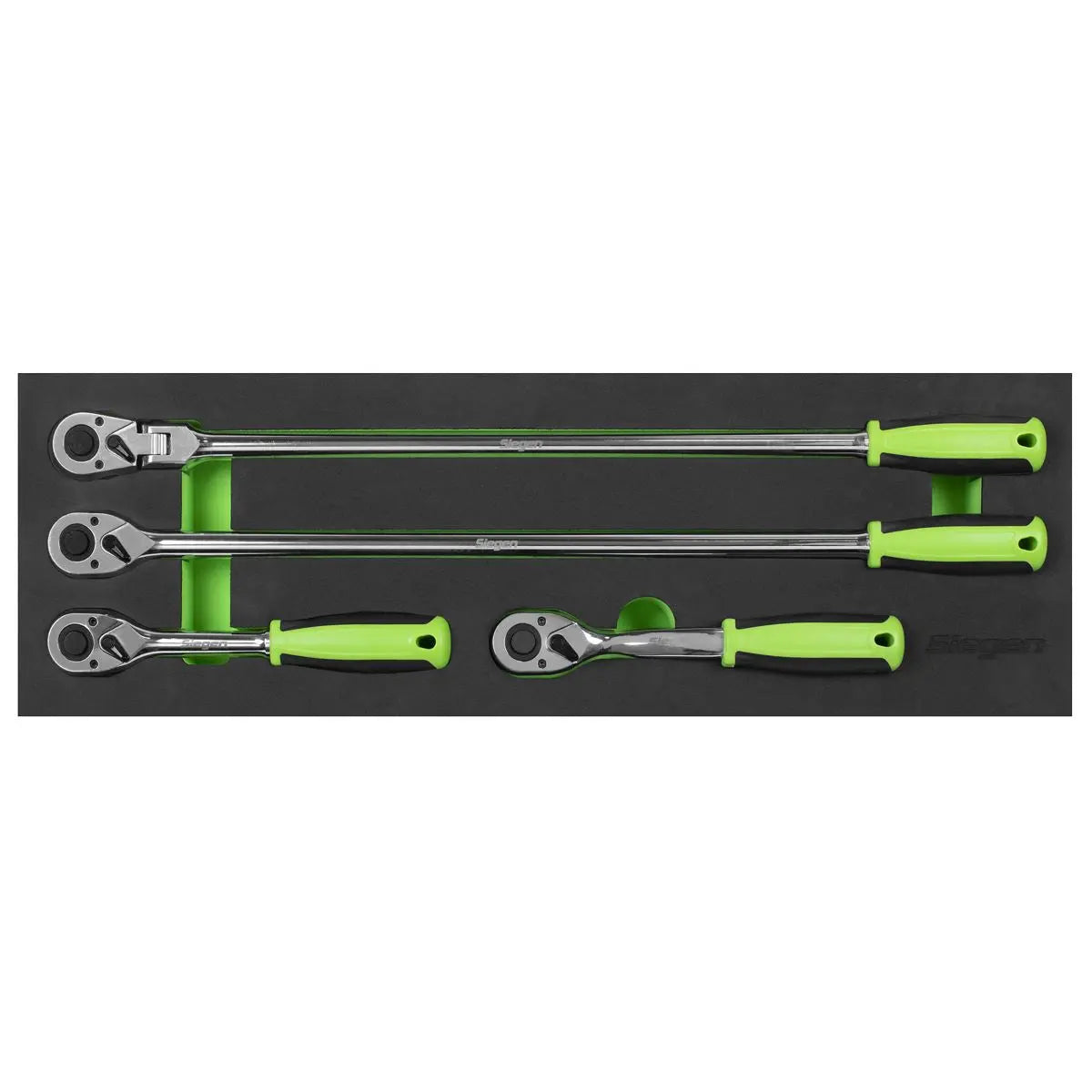 Siegen by Sealey Ratchet Wrench Set 4pc 1/2"Sq Drive Flip Reverse 