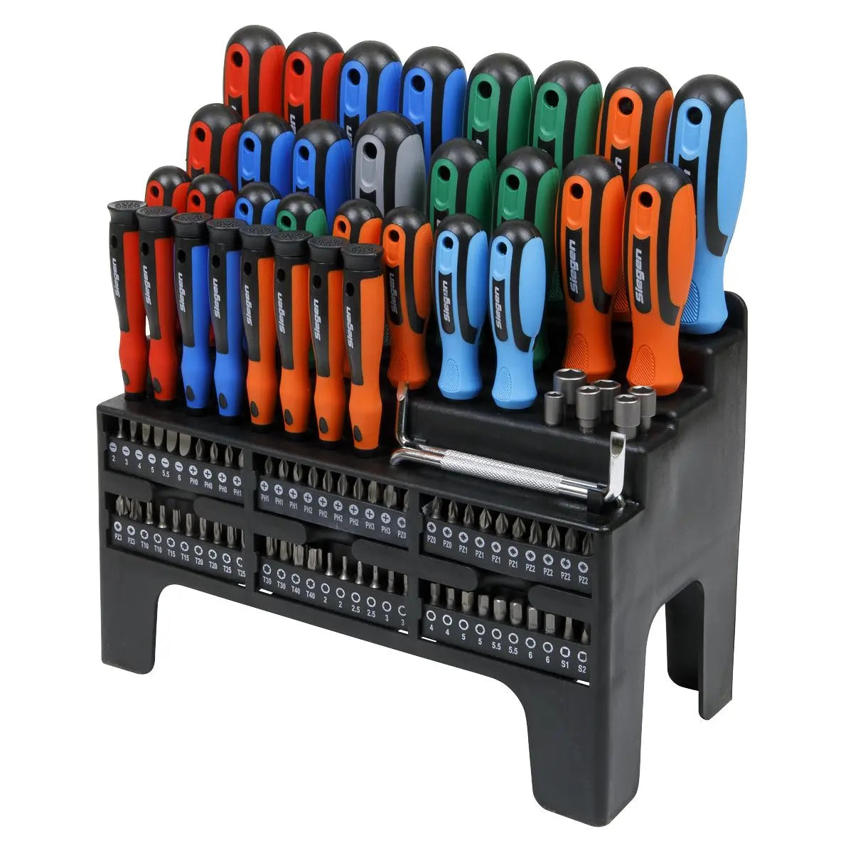 Siegen by Sealey Screwdriver, Bit & Nut Driver Set 100pc  White Rose Tools