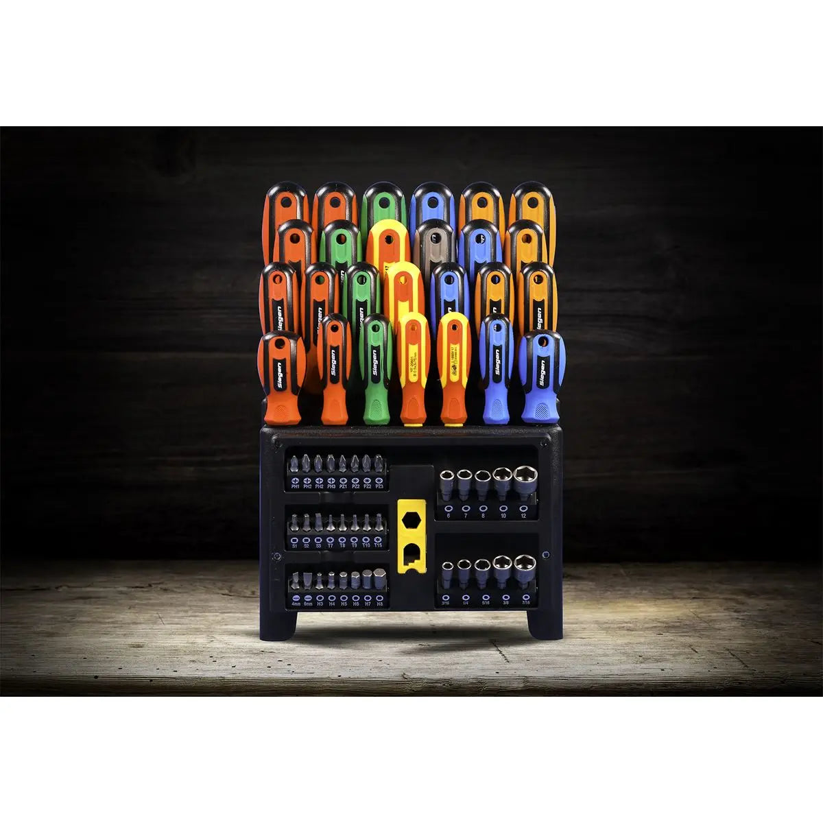 Siegen by Sealey Screwdriver, Bit & Nut Driver Set 61pc 