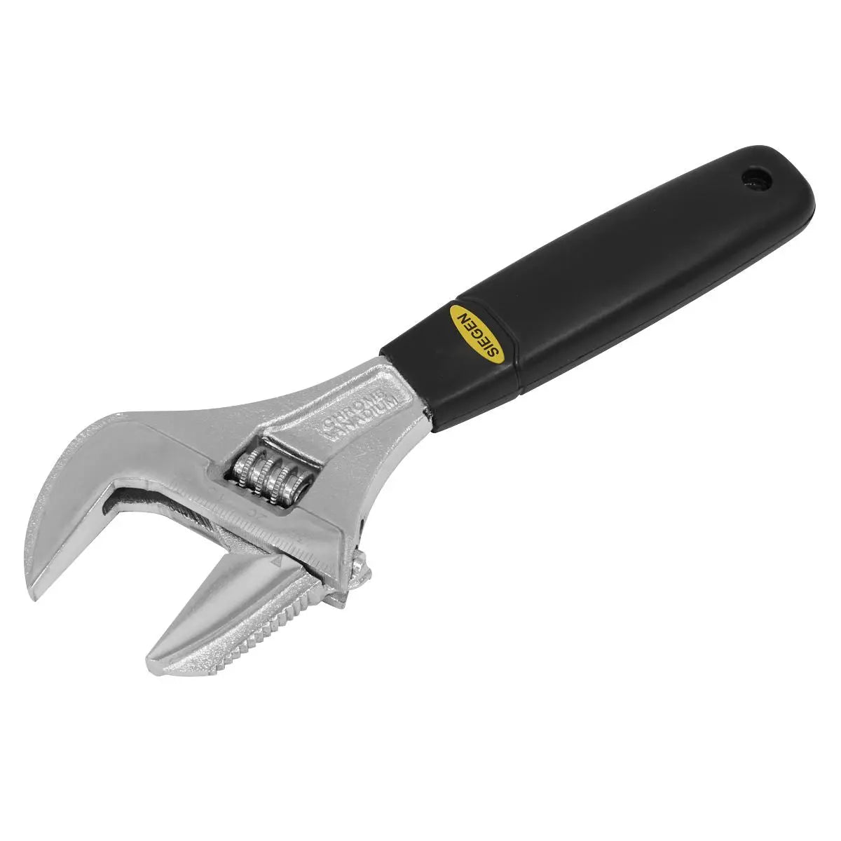 Siegen by Sealey Siegen Adjustable Wrench with Extra-Wide Jaw Capacity 200mm  White Rose Tools