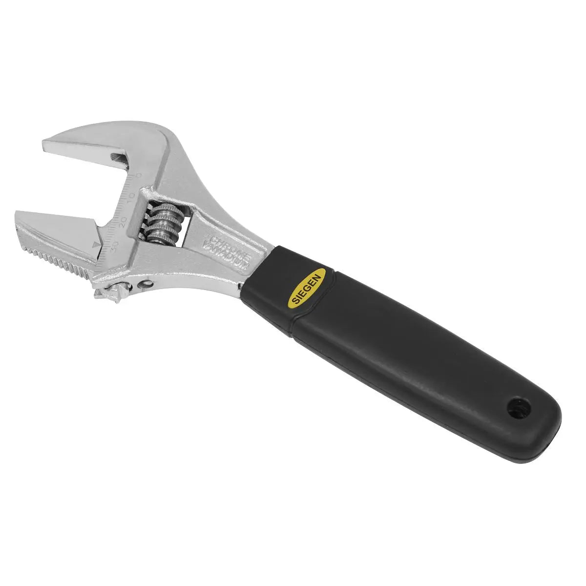 Siegen by Sealey Siegen Adjustable Wrench with Extra-Wide Jaw Capacity 200mm  White Rose Tools