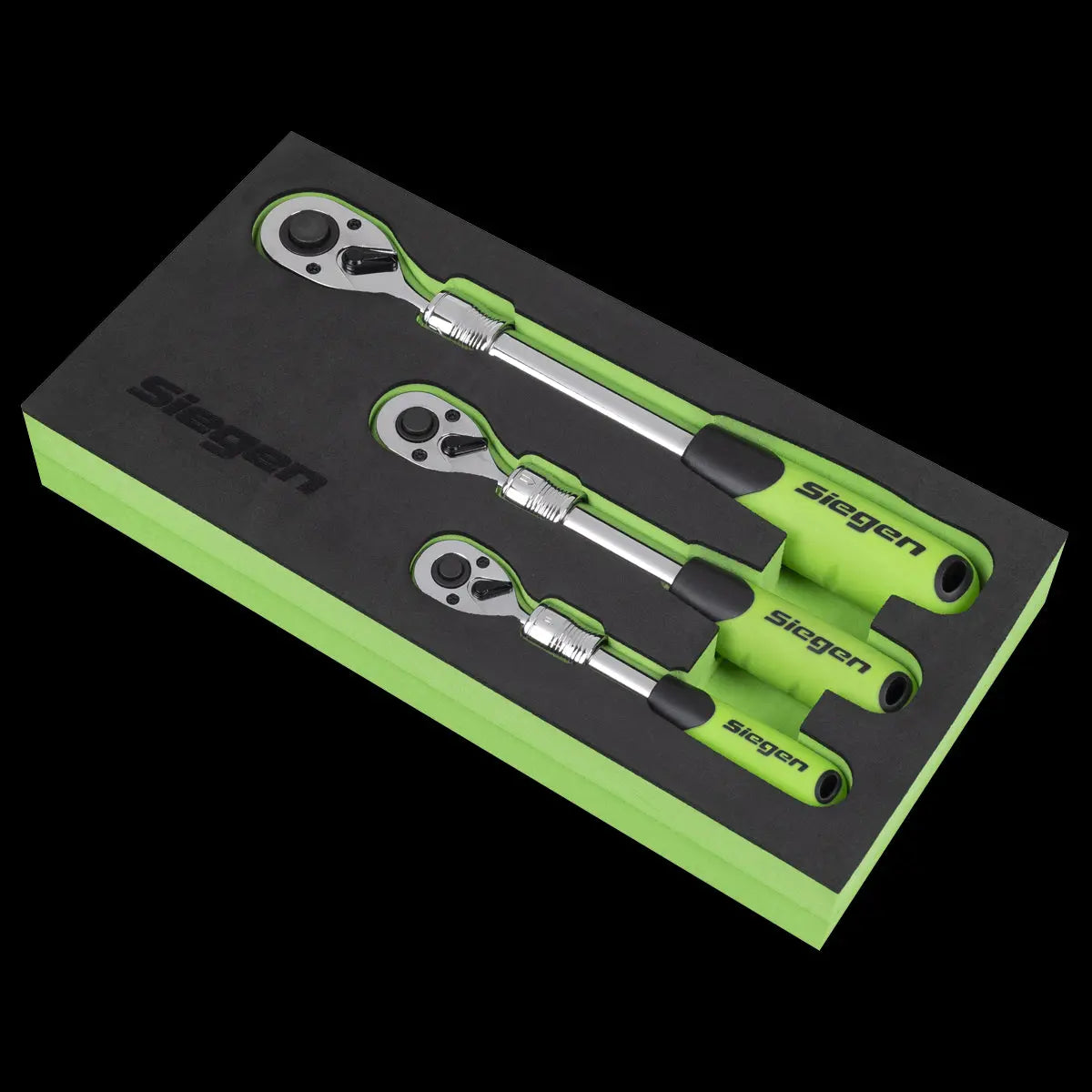 Siegen by Sealey Siegen Extendable Ratchet Wrench Set 3pc  White Rose Tools
