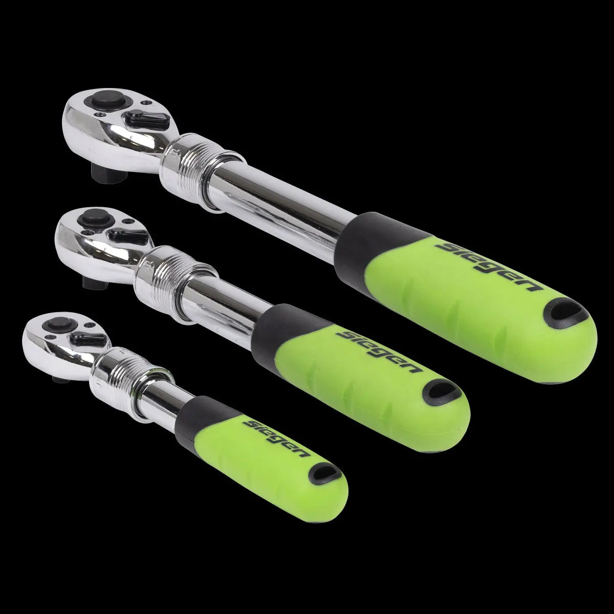 Siegen by Sealey Siegen Extendable Ratchet Wrench Set 3pc  White Rose Tools