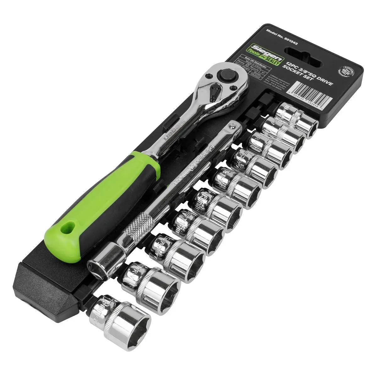 Siegen by Sealey Socket Set 12pc 3/8"Sq Drive WallDrive® Metric 