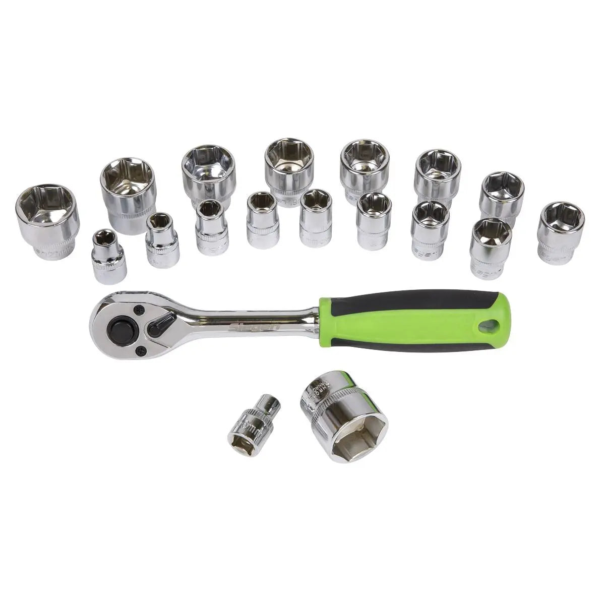 Siegen by Sealey Socket Set 19pc 3/8"Sq Drive 6pt WallDrive® Metric 