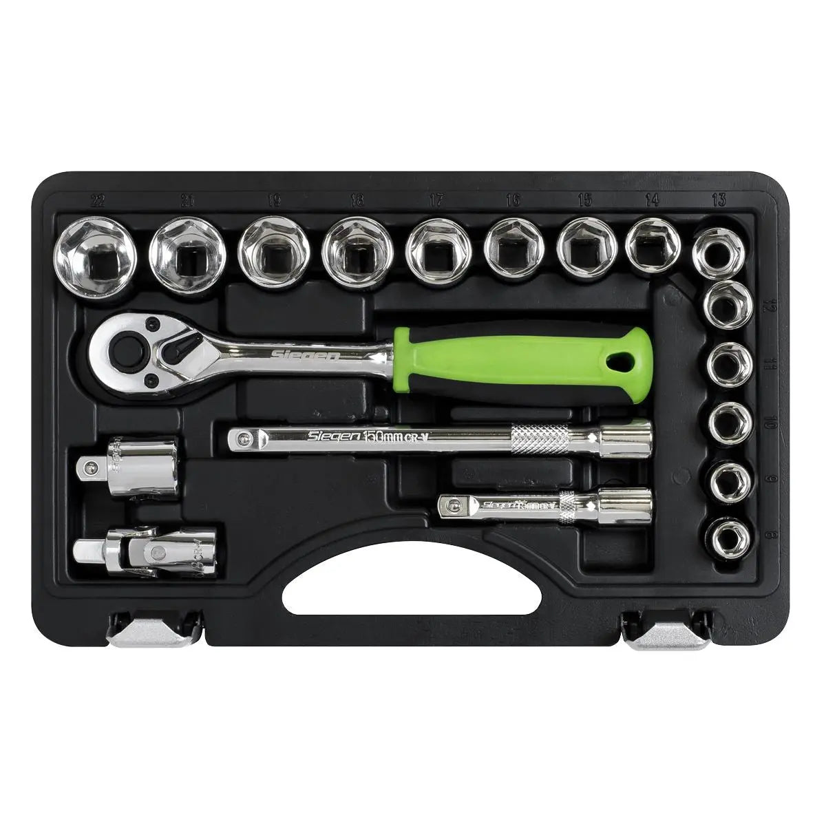Siegen by Sealey Socket Set 19pc 3/8"Sq Drive Metric 