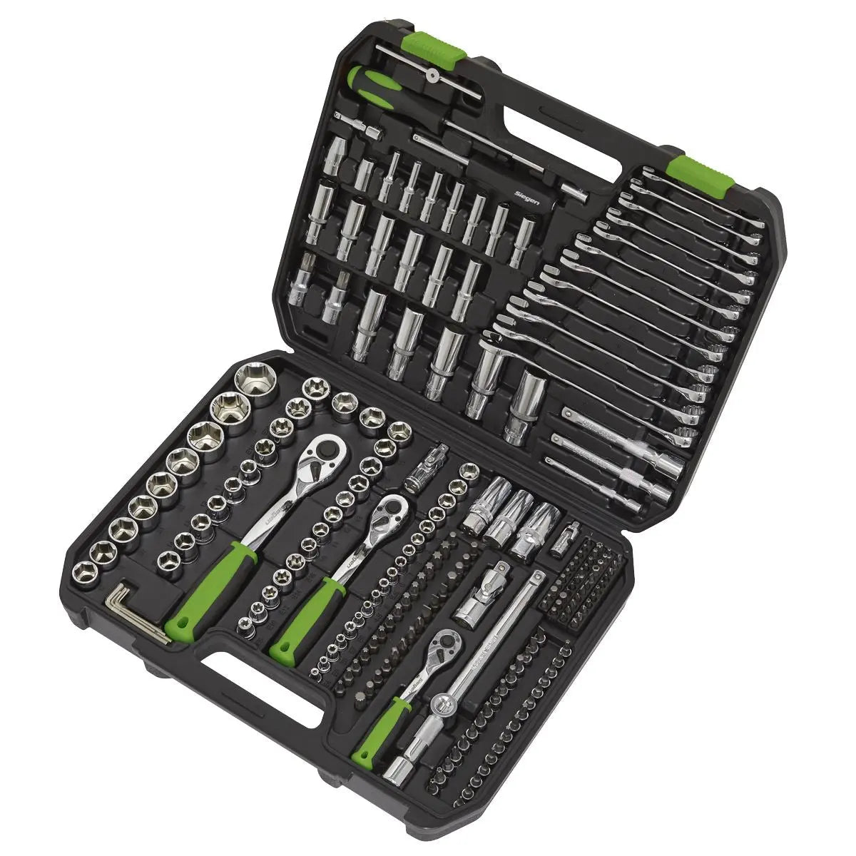 Siegen by Sealey Socket Set 219 Piece 1/4", 3/8" and 1/2" Drive WallDrive Metric 4-32mm 
