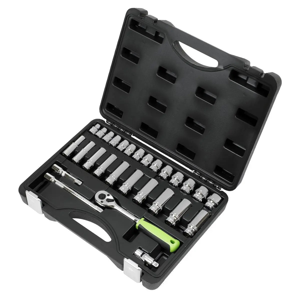 Siegen by Sealey Socket Set 28pc 3/8"Sq Drive 6pt WallDrive® Metric 