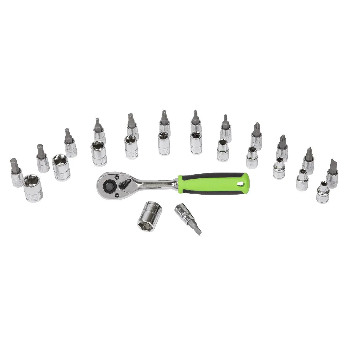 Siegen by Sealey Socket & Socket Bit Set 27pc 1/4"Sq Drive WallDrive® Metric 