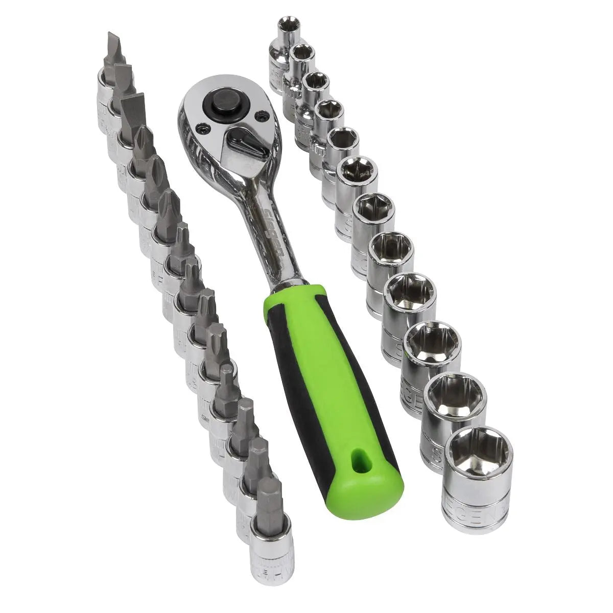 Siegen by Sealey Socket & Socket Bit Set 27pc 1/4"Sq Drive WallDrive® Metric 