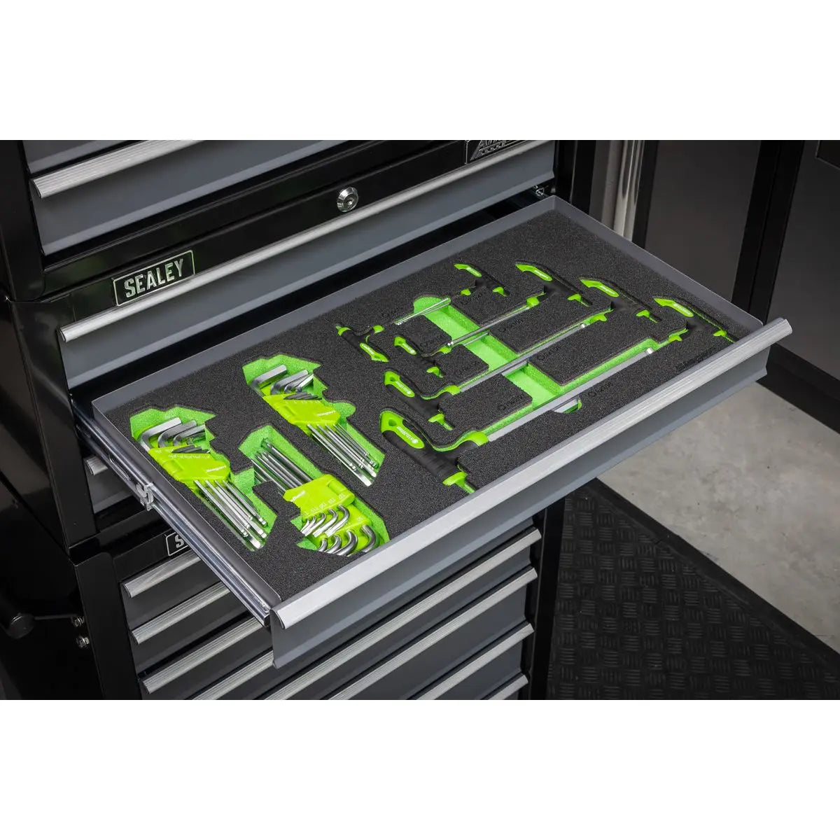 Siegen by Sealey T-Handle & Standard Hex/TRX-Star* Key Set with Tool Tray  White Rose Tools