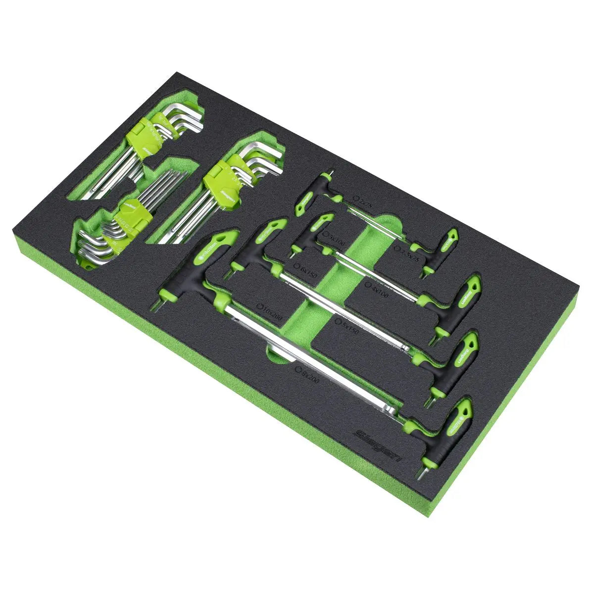 Siegen by Sealey T-Handle & Standard Hex/TRX-Star* Key Set with Tool Tray  White Rose Tools