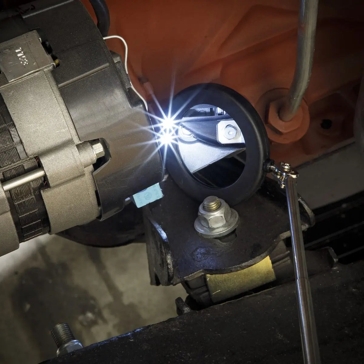 Siegen by Sealey Telescopic Inspection Mirror Ø75mm with LED 