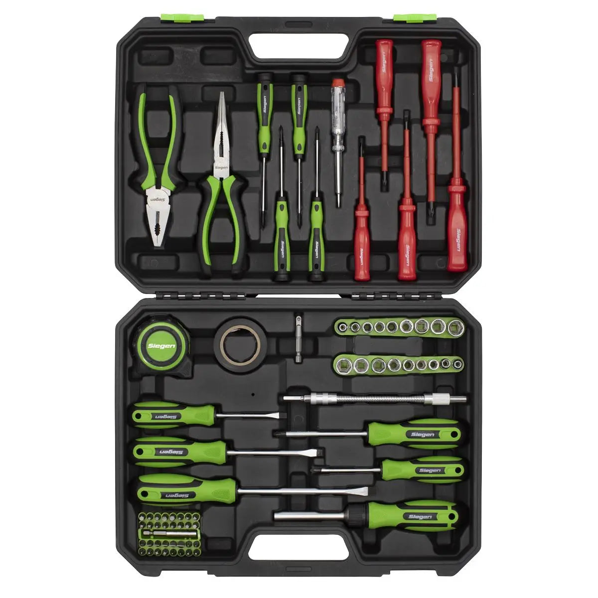 Siegen by Sealey Tool Kit 73 Piece Insulated Screwdrivers Sockets Tape Ratchet Driver 