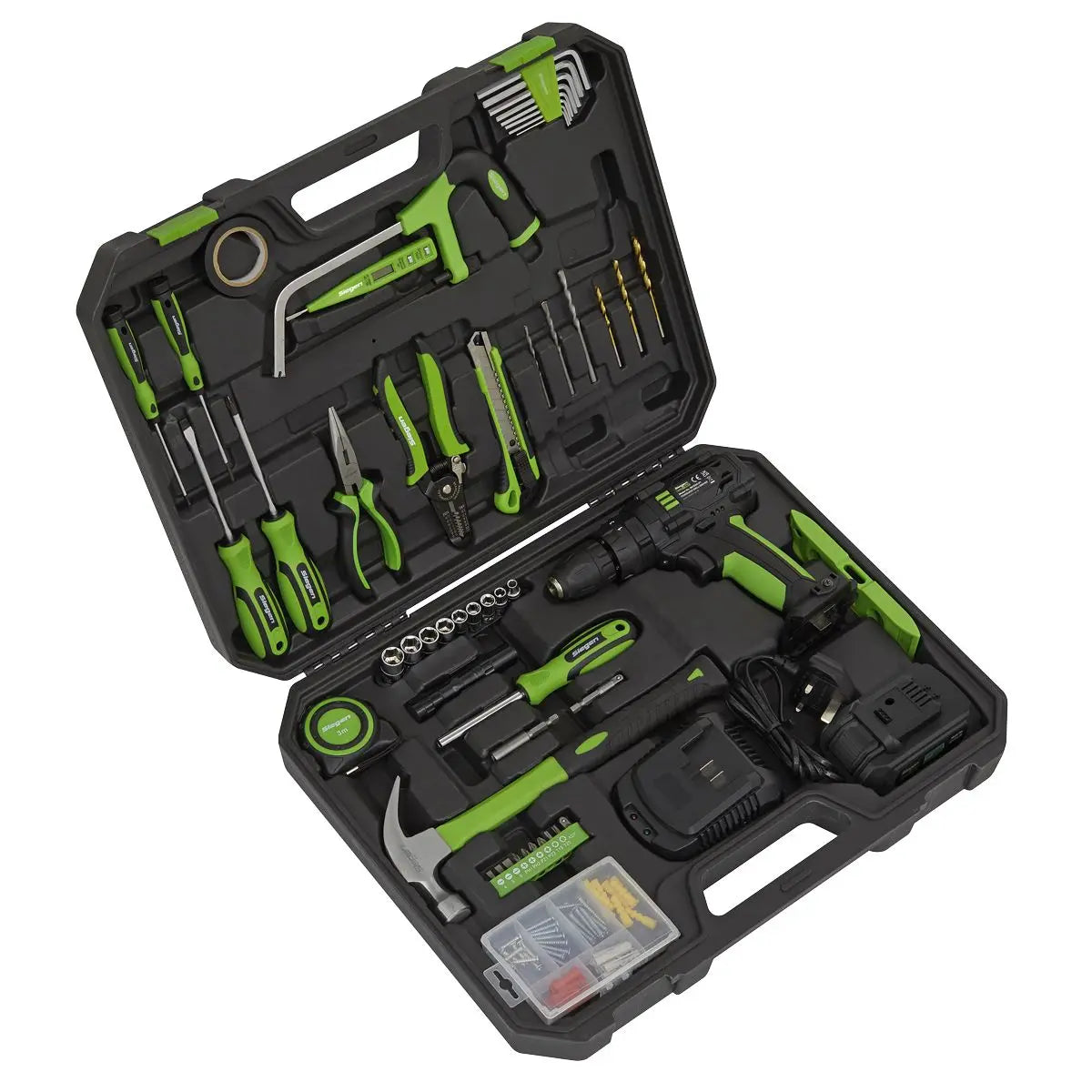 Siegen by Sealey Tool Kit with Cordless Drill 101pc 