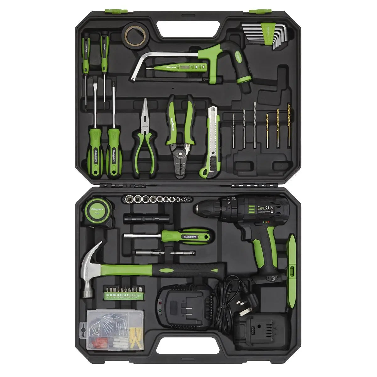 Siegen by Sealey Tool Kit with Cordless Drill 101pc 
