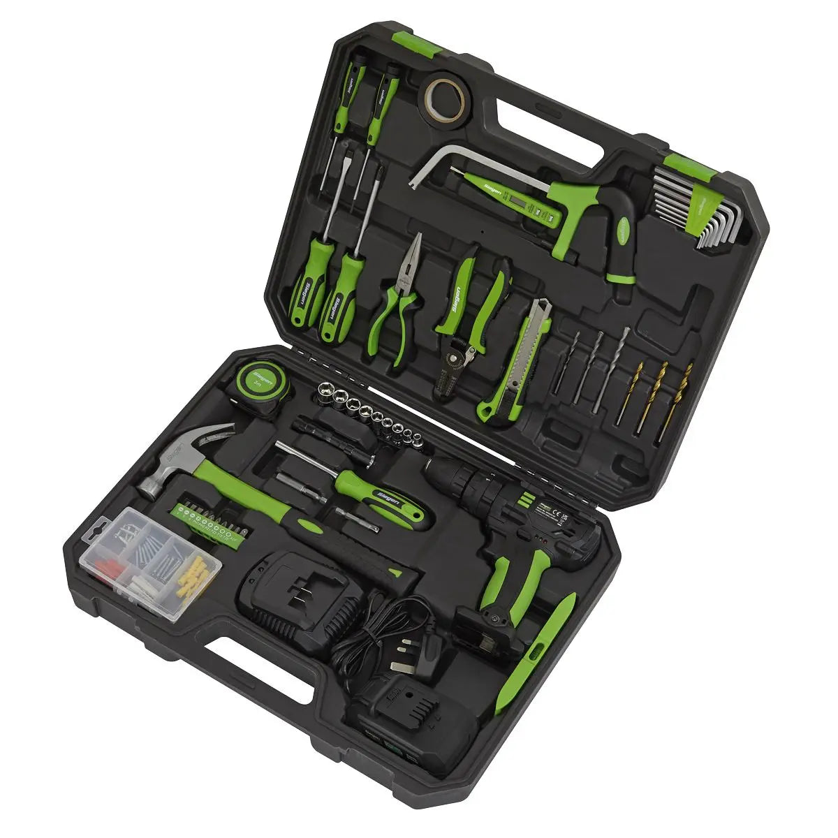 Siegen by Sealey Tool Kit with Cordless Drill 101pc 