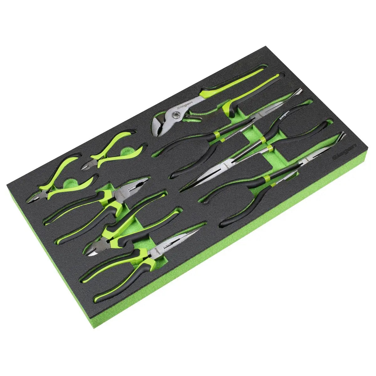 Siegen by Sealey Tool Tray with Pliers Set 9pc  White Rose Tools