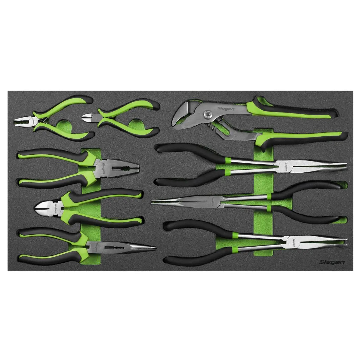 Siegen by Sealey Tool Tray with Pliers Set 9pc  White Rose Tools